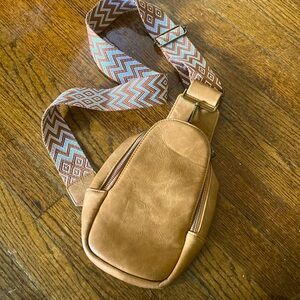 Pink lily - crossbody w safety bag